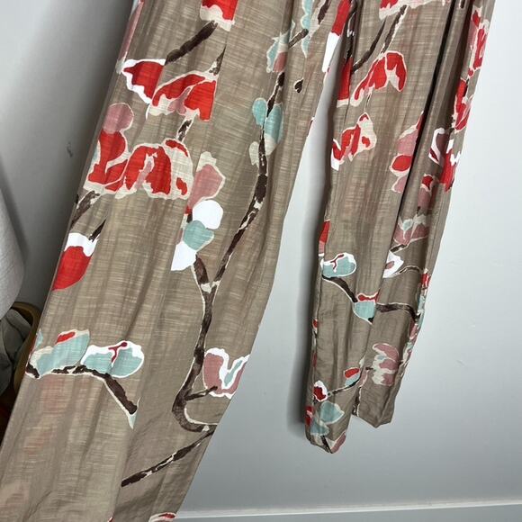 Erika Cavallini Semi Couture Wide-Leg Floral Pants Size 46 US Size 8 - Picture 3 of 6